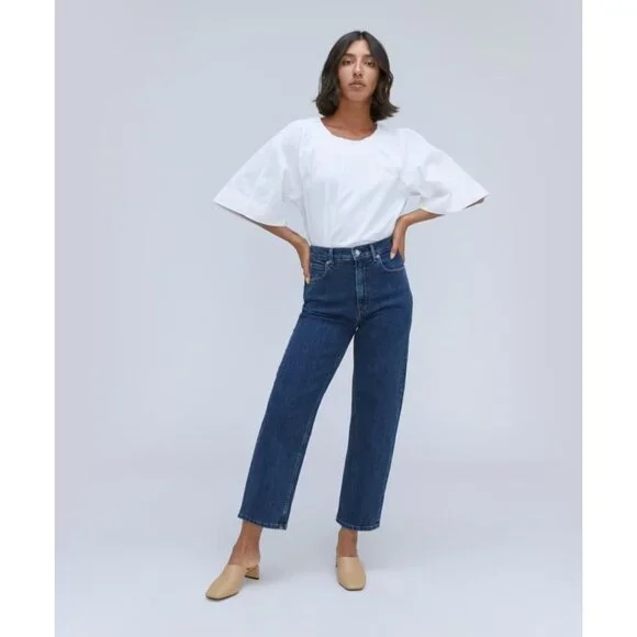 Everlane The Way-High Jeans in Vintage Indigo 33 Womens Denim Pants - Picture 1 of 13